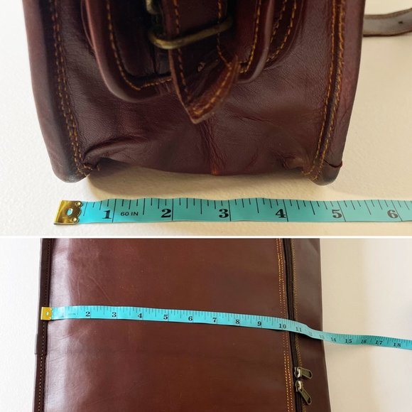 Rustic Leather Briefcase 18" No Strap - Picture 16 of 16